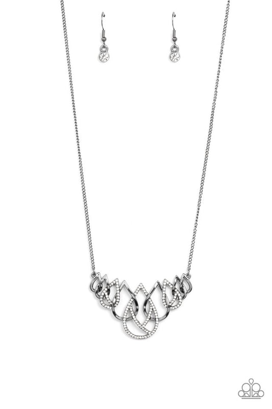 Thunderstruck Teardrops - Black - Paparazzi Necklace Image