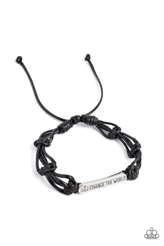 World Changing - Black - Paparazzi Bracelet Image