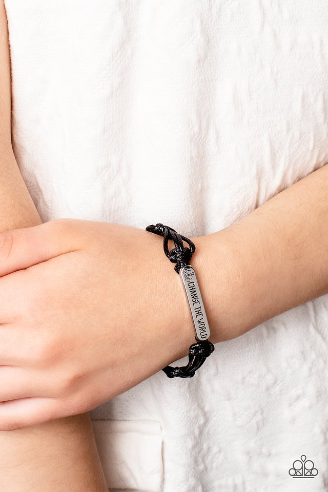 World Changing - Black - Paparazzi Bracelet Image