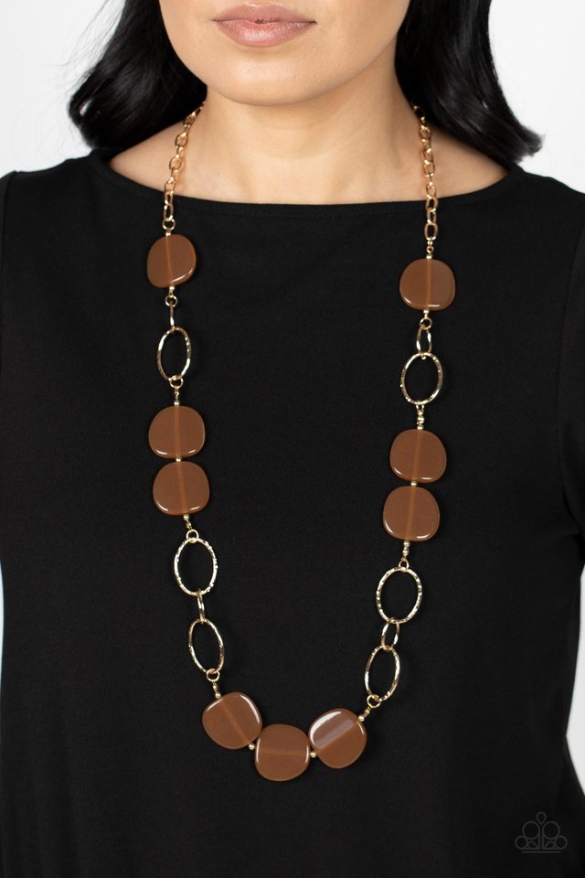 Posh Promenade - Brown - Paparazzi Necklace Image