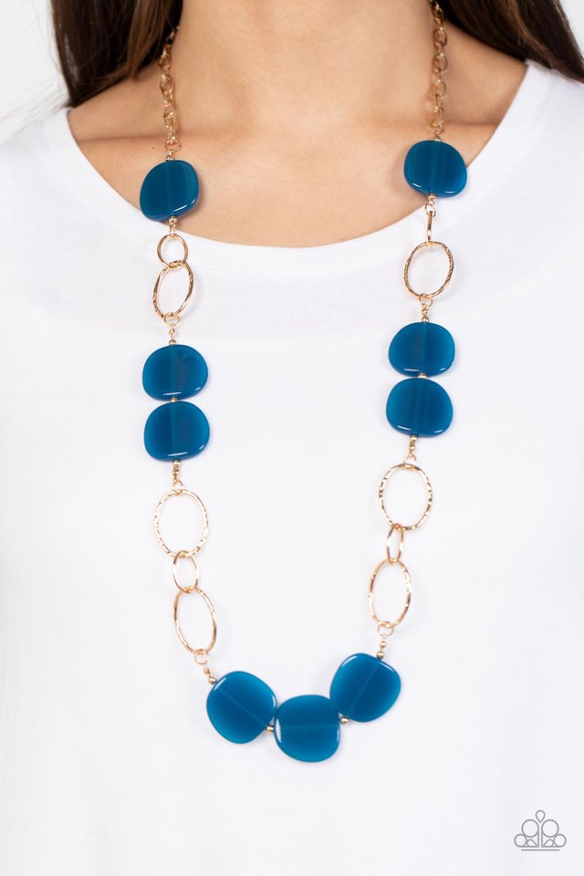 Posh Promenade - Blue - Blue - Paparazzi Necklace Image