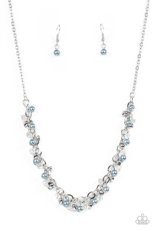 Soft-Hearted Shimmer - Blue - Paparazzi Necklace Image