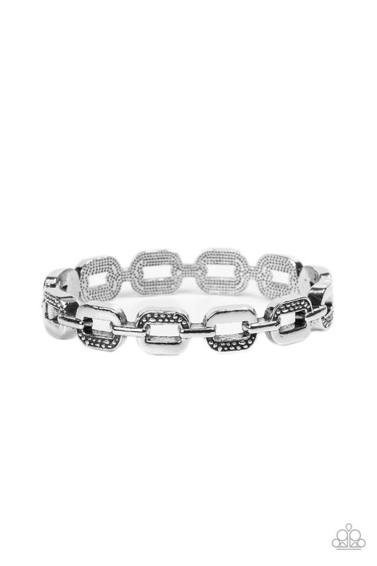 Powerhouse Plunder - Silver - Paparazzi Bracelet Image