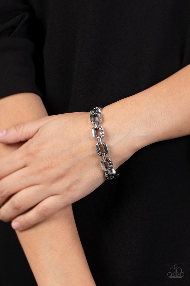 Powerhouse Plunder - Silver - Paparazzi Bracelet Image
