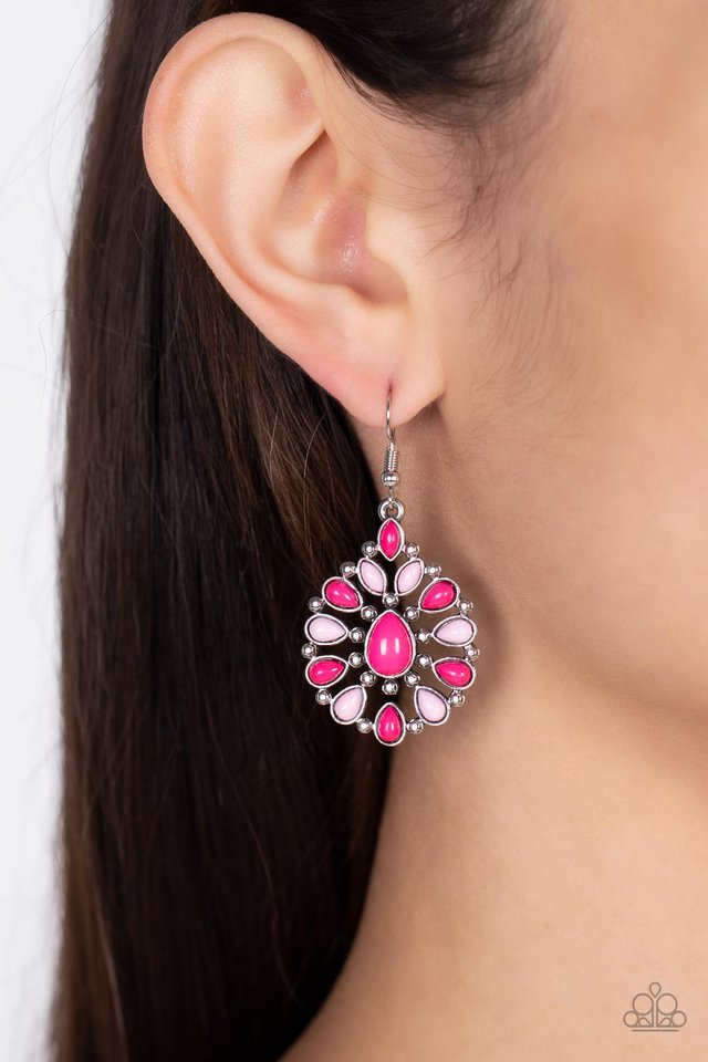 ​Lively Luncheon - Pink - Paparazzi Earring Image