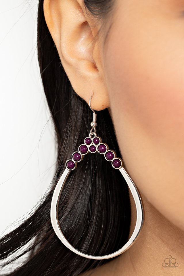 Festive Fervor - Purple - Paparazzi Earring Image