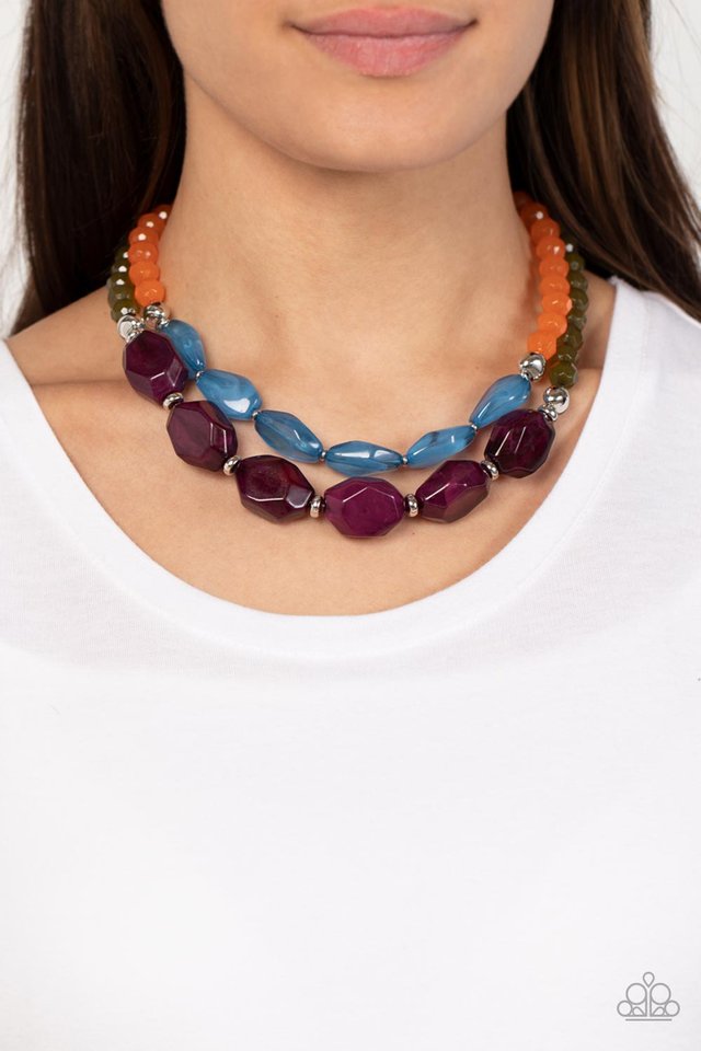 ​Tropical Trove - Purple - Paparazzi Necklace Image