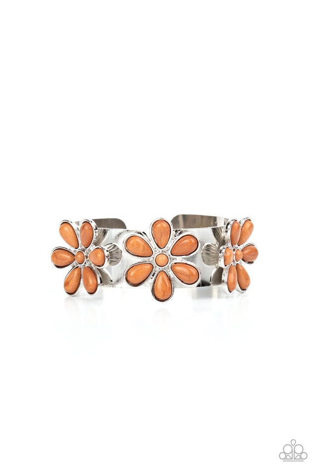Desert Flower Patch - Brown - Paparazzi Bracelet Image