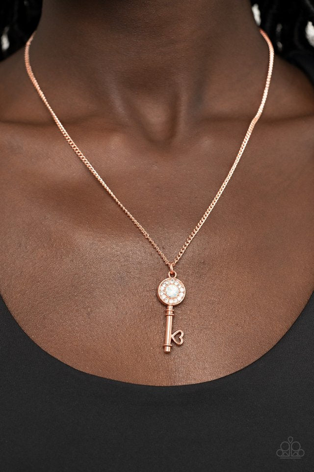 Prized Key Player - Copper - Paparazzi Necklace Image