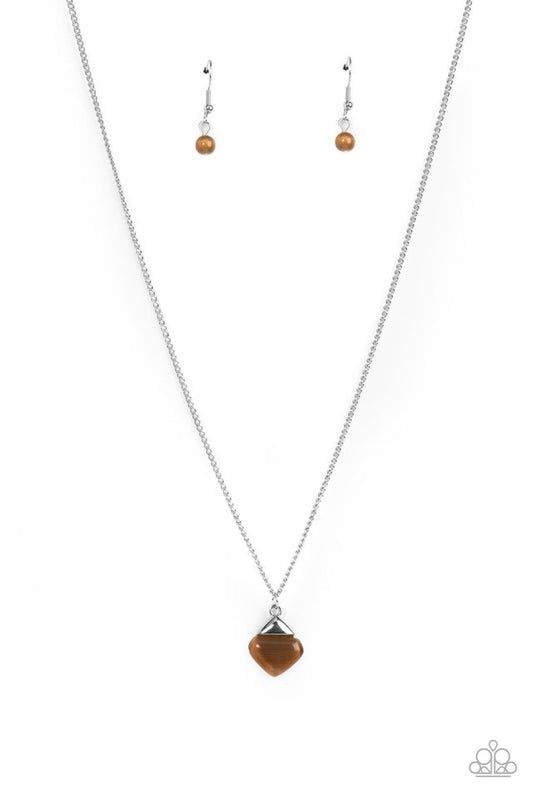 Gracefully Gemstone - Brown - Paparazzi Necklace Image