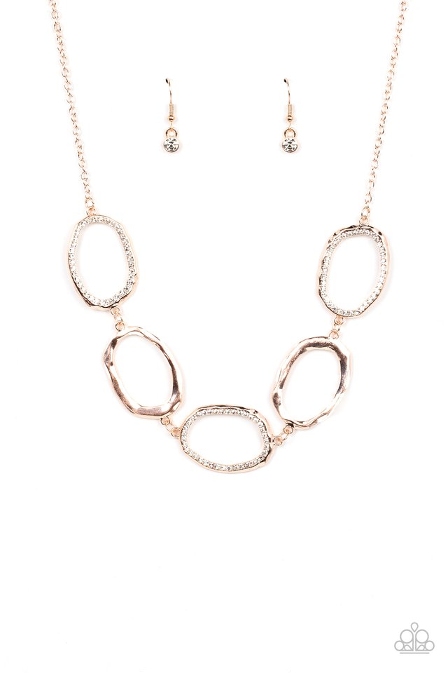 Gritty Go-Getter - Rose Gold - Paparazzi Necklace Image