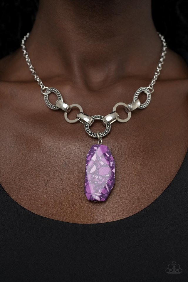 Mystical Mineral - Purple - Paparazzi Necklace Image