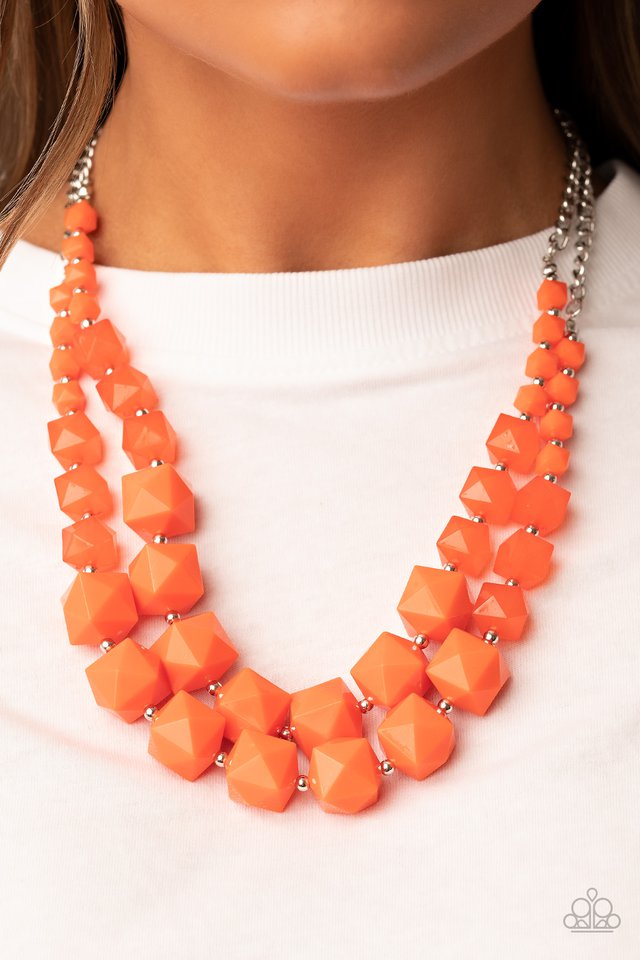 ​Summer Excursion - Orange - Paparazzi Necklace Image
