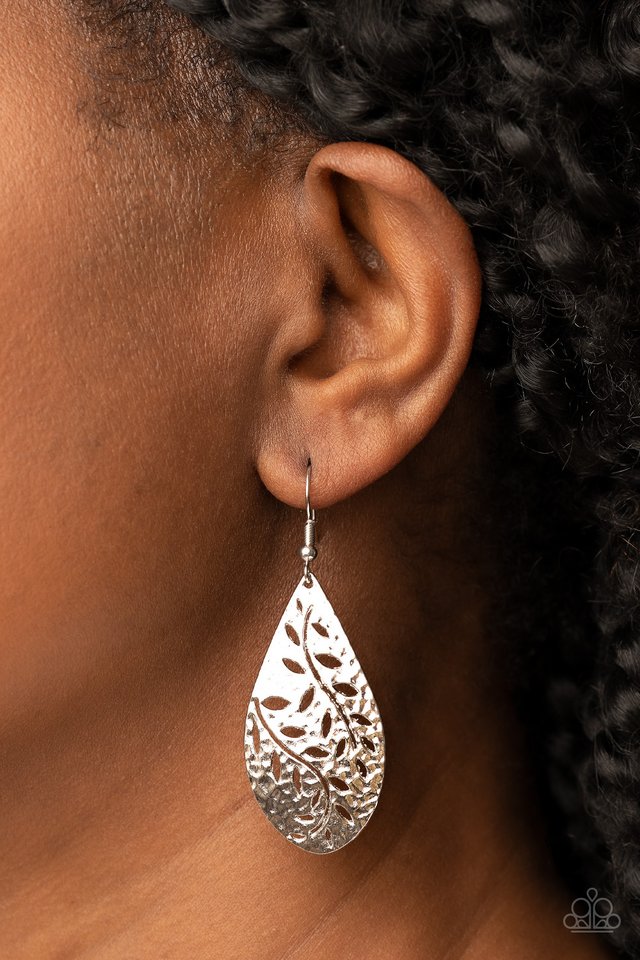 ​Vineyard Vanity - Silver - Paparazzi Earring Image