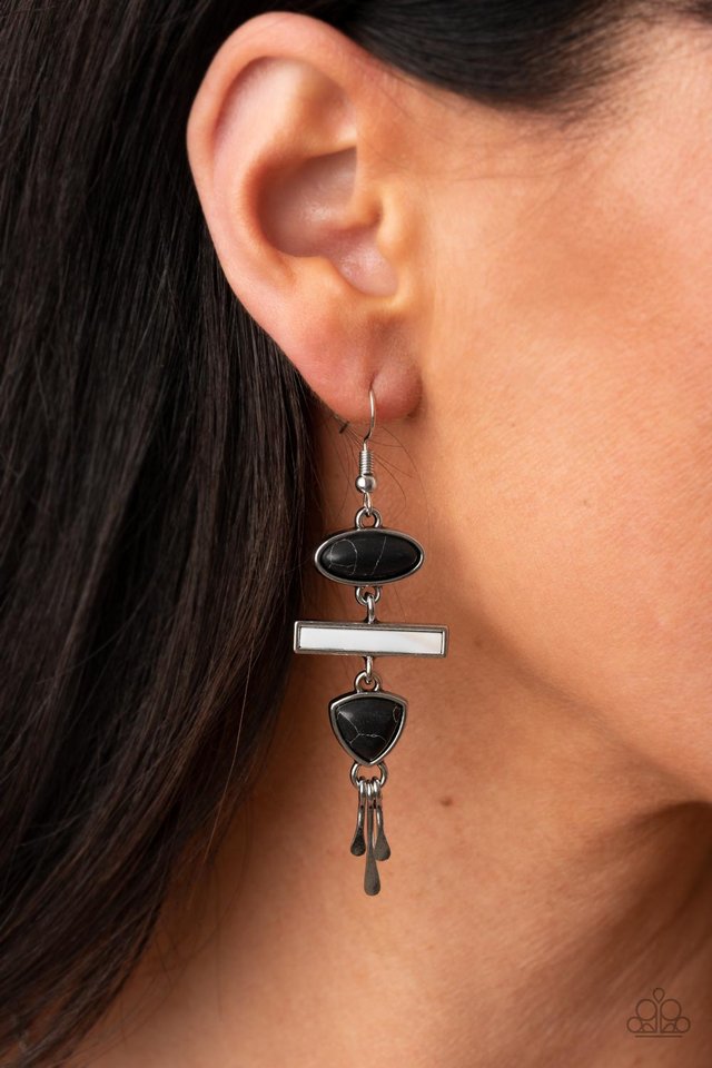 Adventurously Artisan - Black - Paparazzi Earring Image