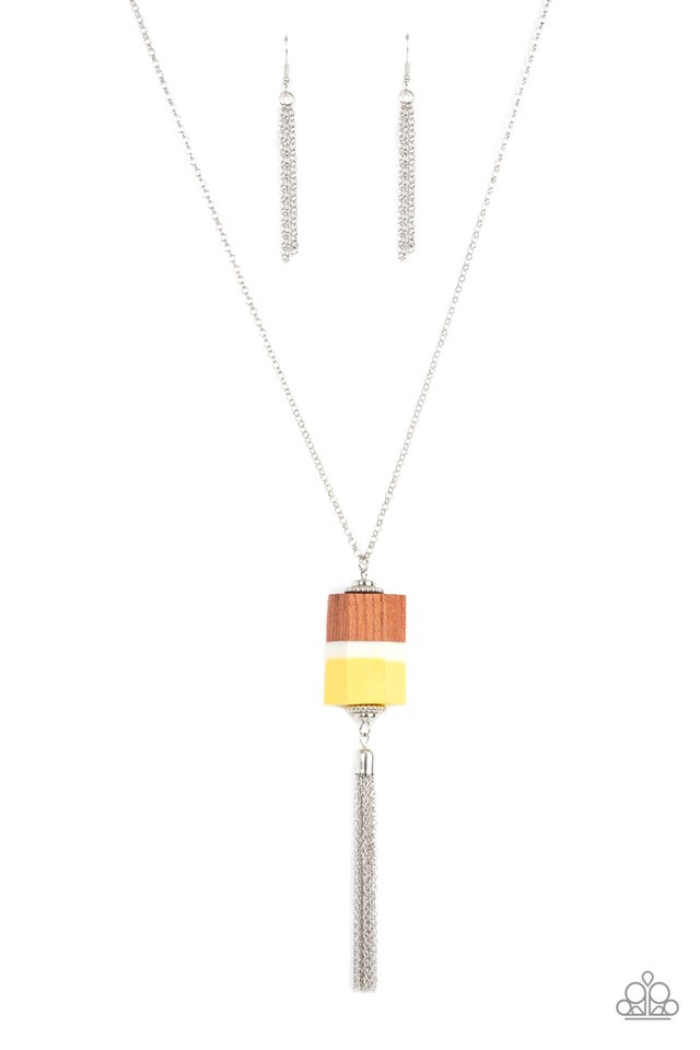 ​Reel It In - Yellow - Paparazzi Necklace Image