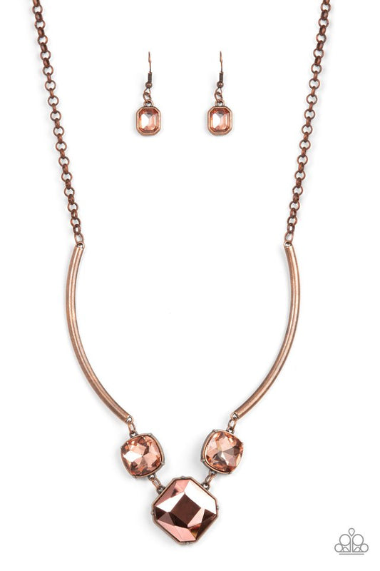 Divine IRIDESCENCE - Copper - Paparazzi Necklace Image