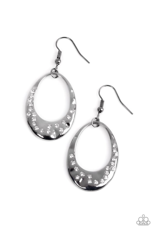​Classic Keepsake - Black - Paparazzi Earring Image