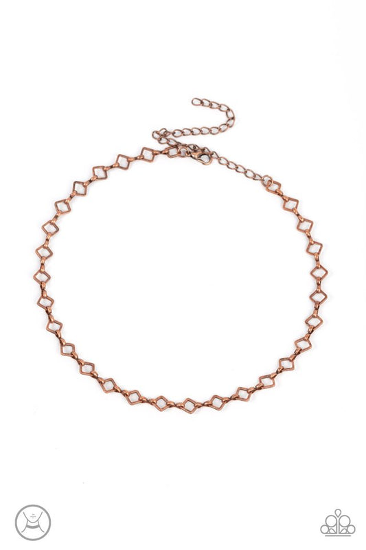 A-Frame A-Game - Copper - Paparazzi Necklace Image
