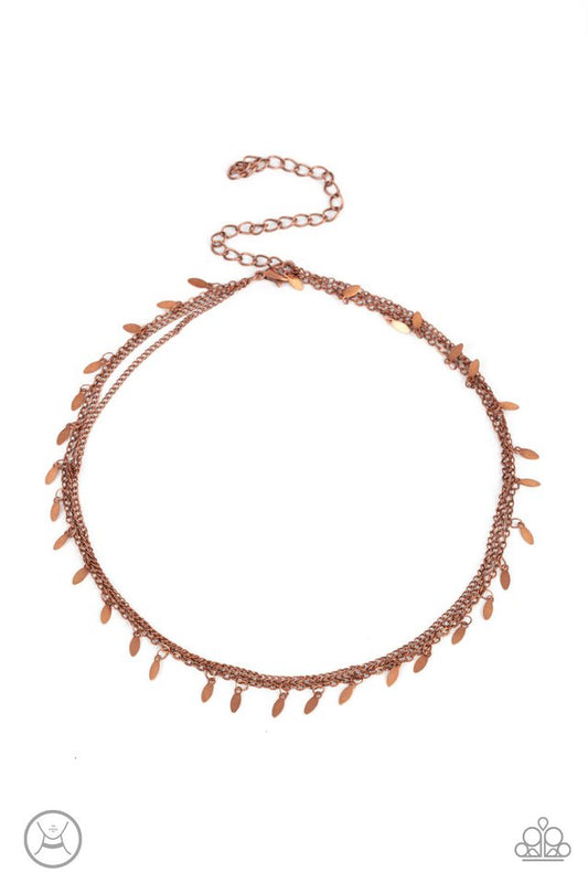 Monochromatic Magic - Copper - Paparazzi Necklace Image