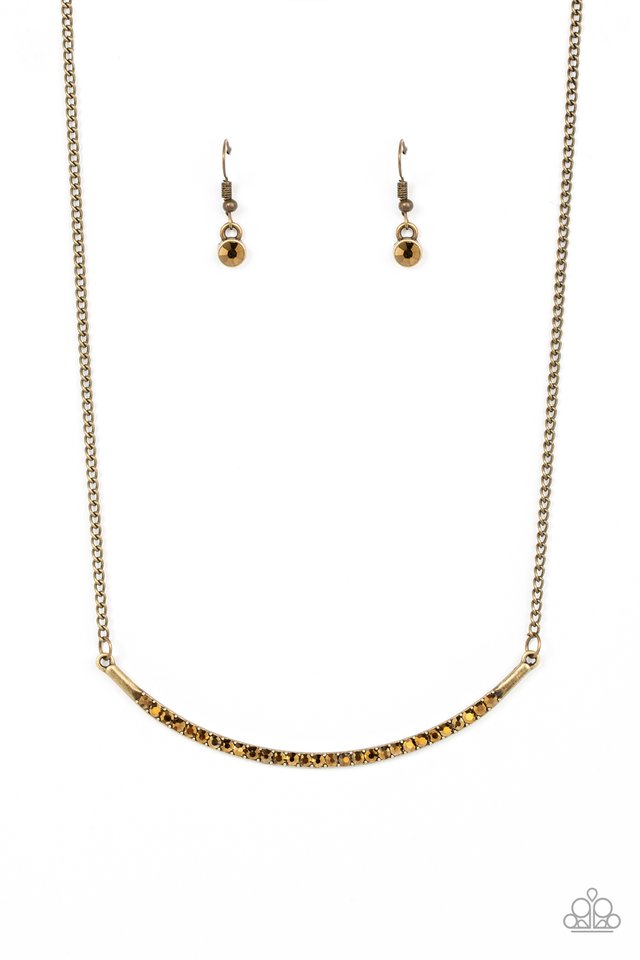 Collar Poppin Sparkle - Brass - Paparazzi Necklace Image