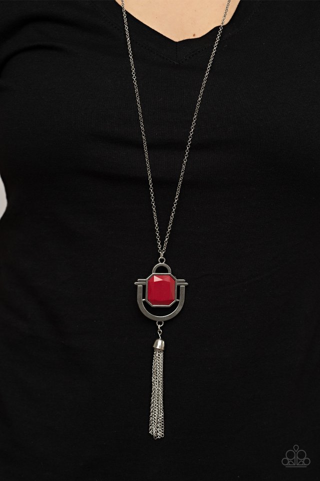 Funky Fringe - Red - Paparazzi Necklace Image