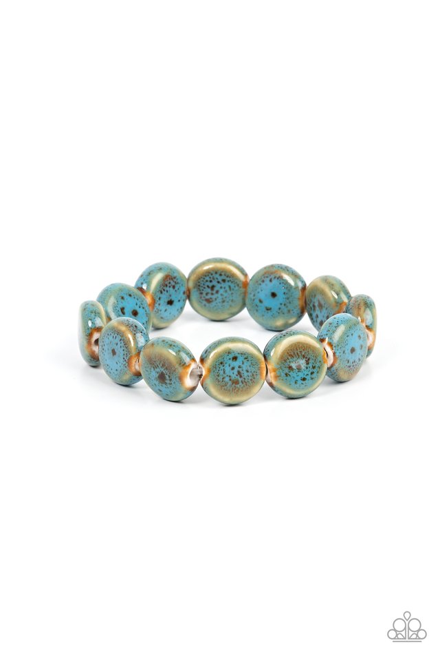 Earthy Entrada - Blue - Paparazzi Bracelet Image