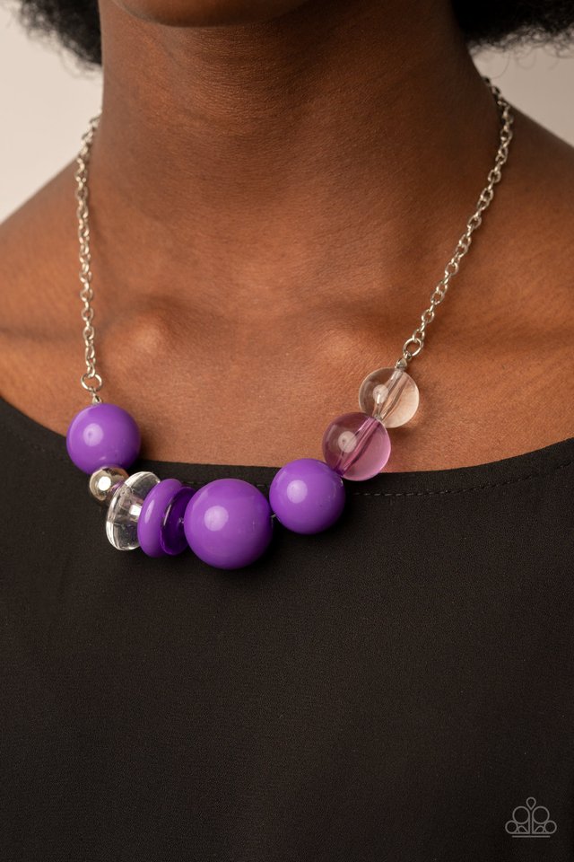 Bauble Bonanza - Purple - Paparazzi Necklace Image