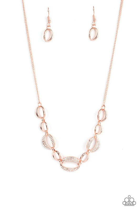 The Only Game in Town - Rose Gold - Paparazzi Necklace Image