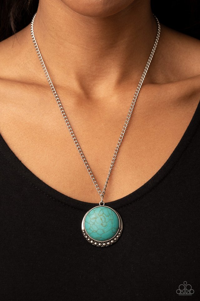 Mojave Moon - Blue - Paparazzi Necklace Image