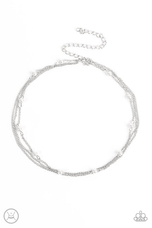 ​Daintily Dapper - White - Paparazzi Necklace Image