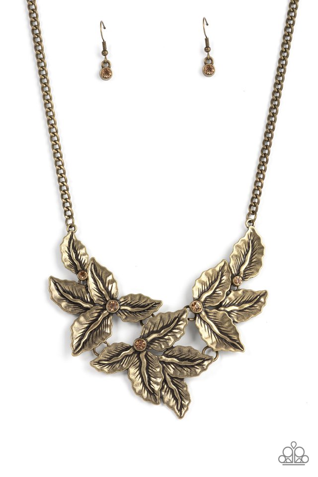 ​Holly Heiress - Brass - Paparazzi Necklace Image