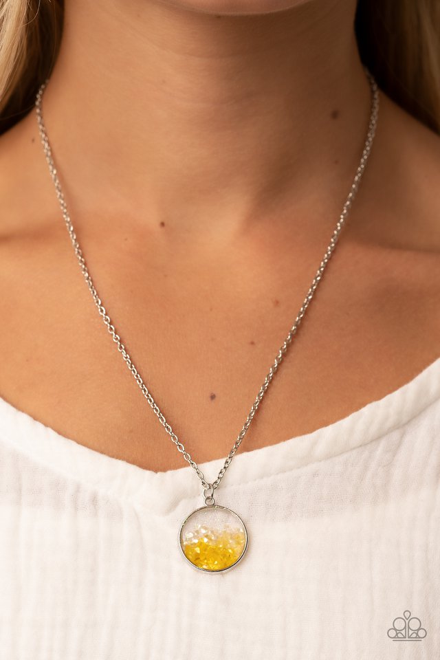 Completely Crushed - Yellow - Paparazzi Necklace Image