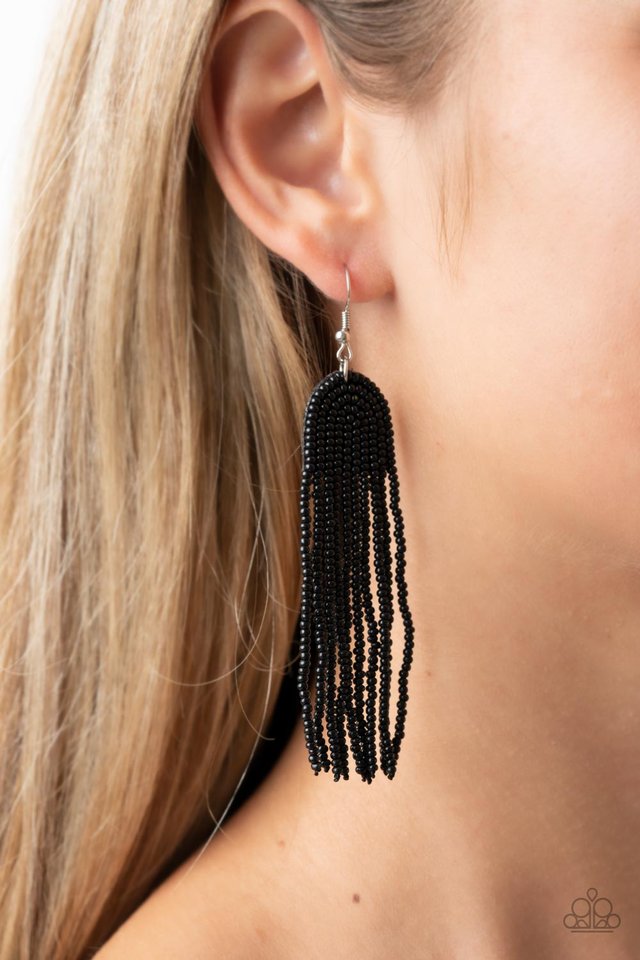 Right as RAINBOW - Black - Paparazzi Earring Image