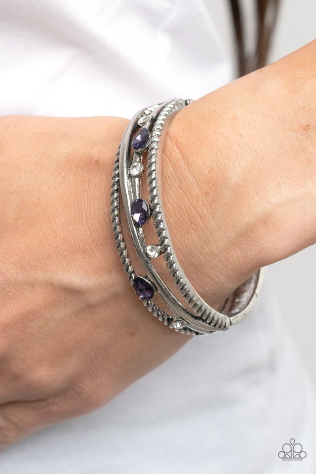 Bonus Bling - Purple - Paparazzi Bracelet Image