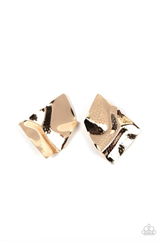 ​Modern Maverick - Gold - Paparazzi Earring Image