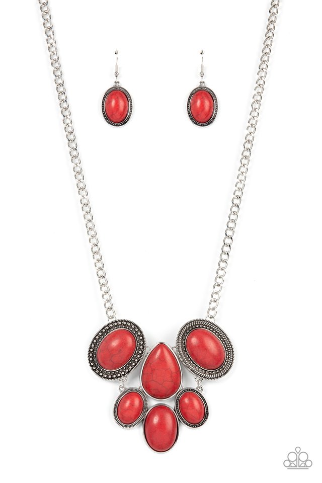 All-Natural Nostalgia - Red - Paparazzi Necklace Image