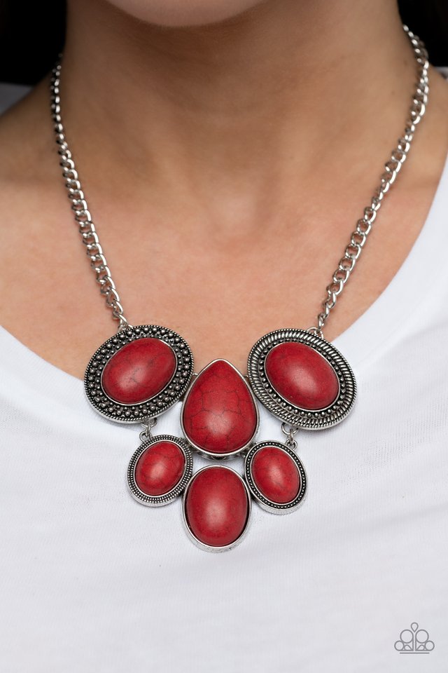 All-Natural Nostalgia - Red - Paparazzi Necklace Image
