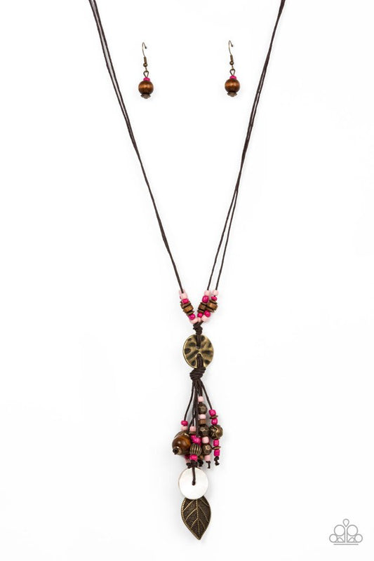 Knotted Keepsake - Pink - Paparazzi Necklace Image