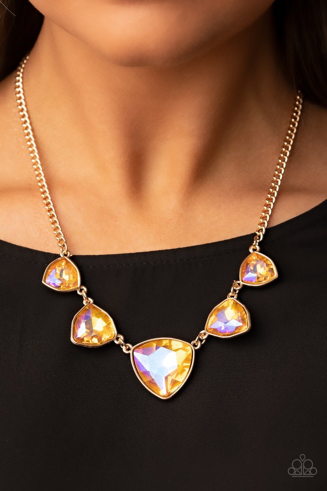 ​Cosmic Constellations - Gold - Paparazzi Necklace Image