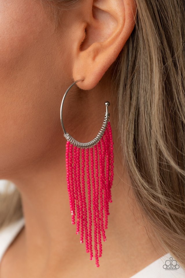 Saguaro Breeze - Pink - Paparazzi Earring Image