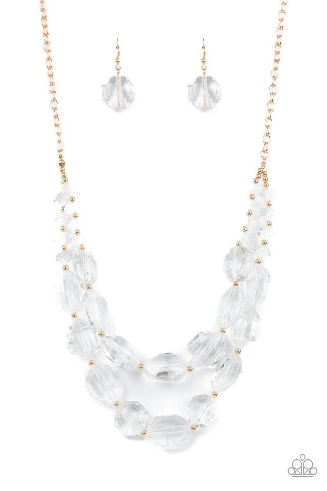 Icy Illumination - Gold - Paparazzi Necklace Image