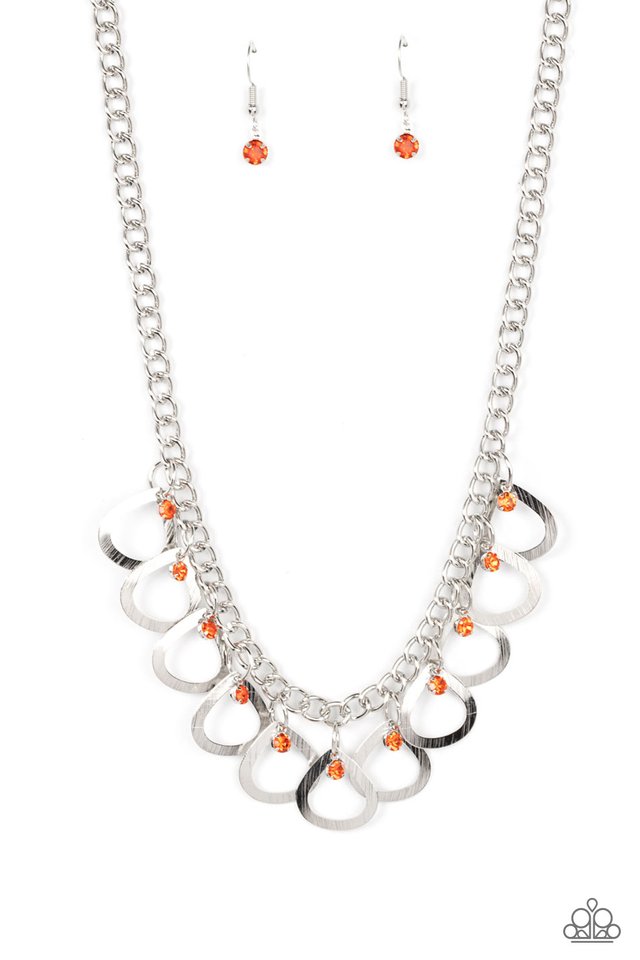 TEAR-rifically Twinkling - Orange - Paparazzi Necklace Image
