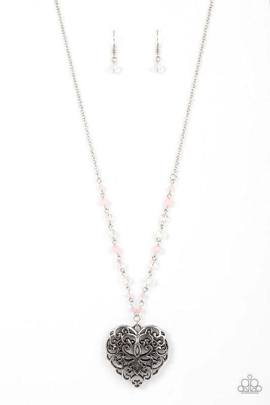 Doting Devotion - Pink - Paparazzi Necklace Image