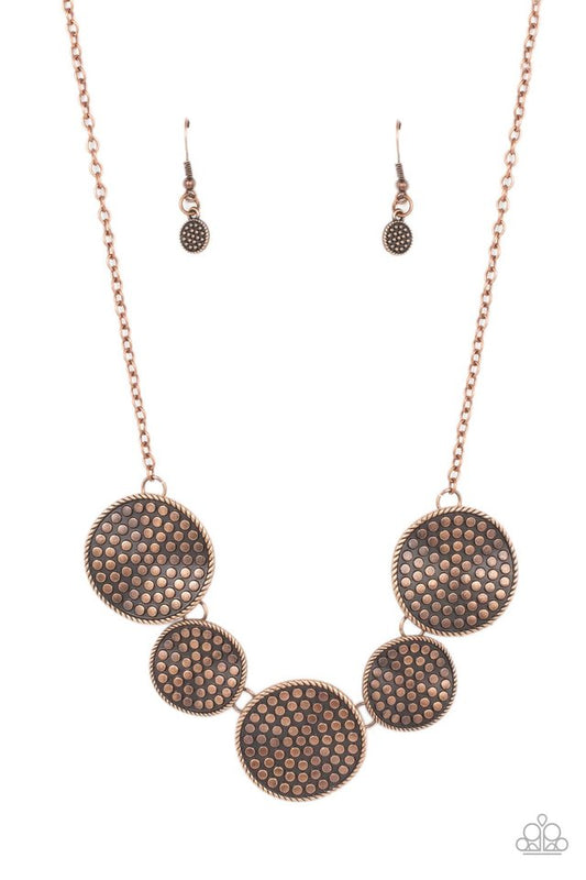 Self DISC-overy - Copper - Paparazzi Necklace Image