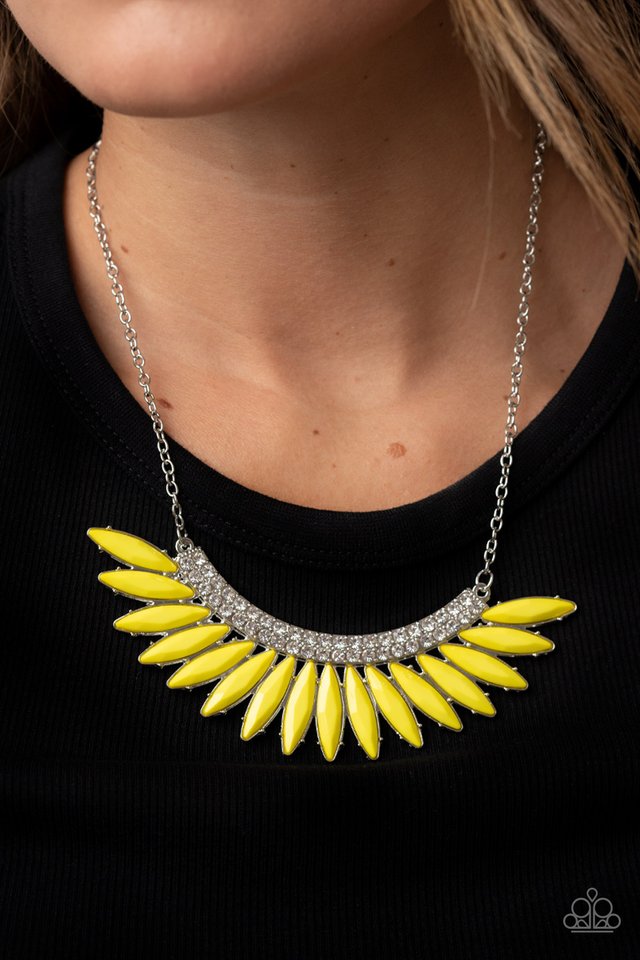 Flauntable Flamboyance - Yellow - Paparazzi Necklace Image