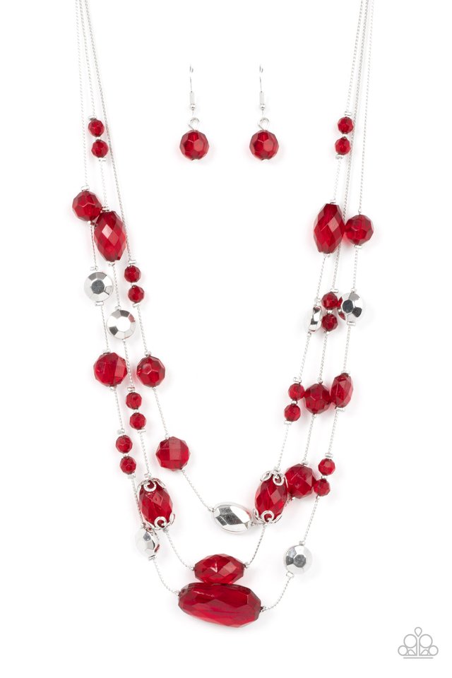 Prismatic Pose - Red - Paparazzi Necklace Image