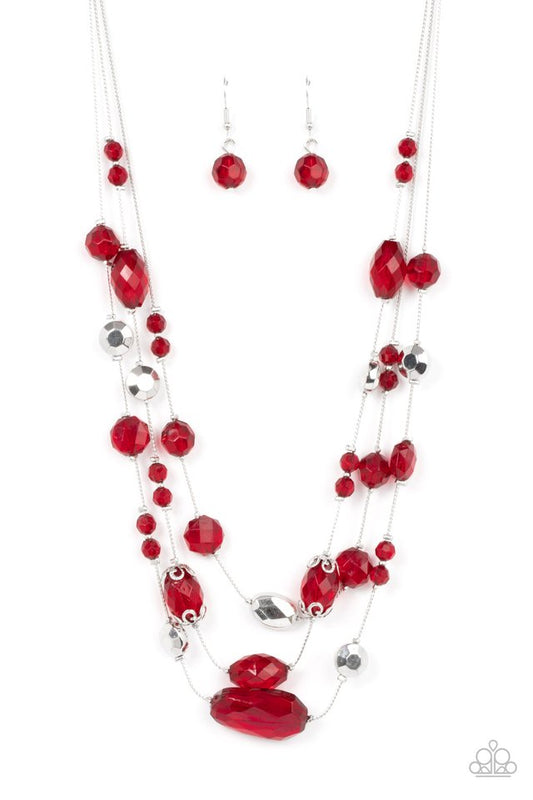 Prismatic Pose - Red - Paparazzi Necklace Image