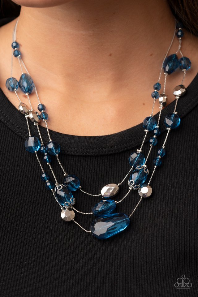 Prismatic Pose - Blue - Paparazzi Necklace Image
