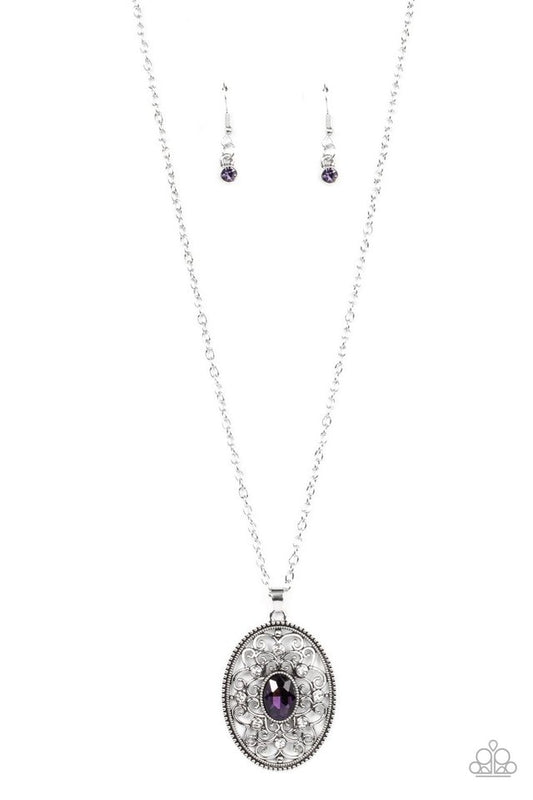 Sonata Swing - Purple - Paparazzi Necklace Image